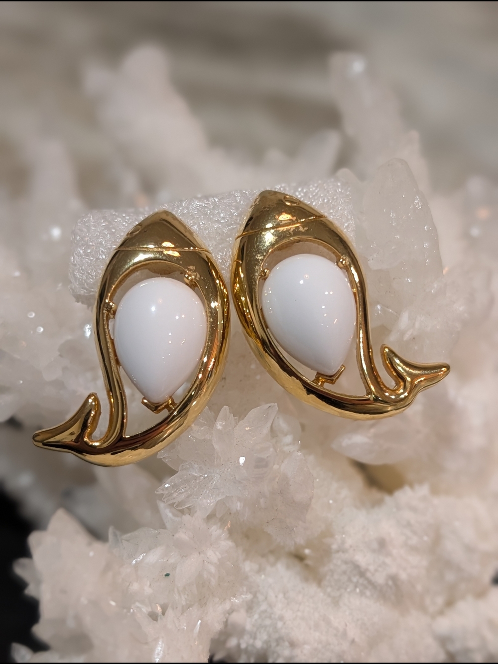 Vintage Trifari 'Belly Fish' Clip On Earrings